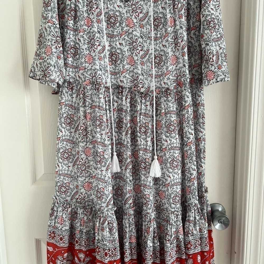 Sundance All At Sea Dress. Boho Size XS Red/White/Black. Beach. EUC! - Picture 15 of 16